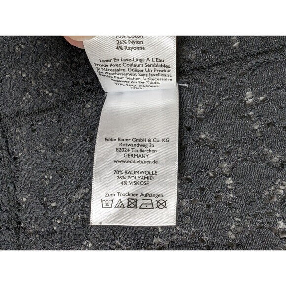 Eddie Bauer Casual Beach Dress Cover Up Size Large Swim See Thru Athletic Black - Picture 7 of 11